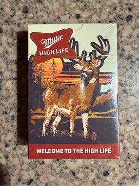 Miller High Life Deer Playing Cards Deck — Red, Brown, Cream **UNOPENED**